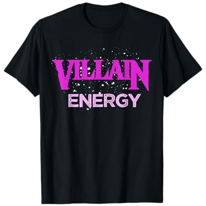Rosa Villain Energy Grafica a colori rosa Maglietta