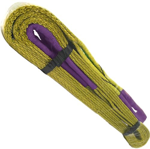 Sicignano | Cinghia Fascia Imbracatura per Sollevamento Spostamento Carichi Pesanti, 4 metri, Portata 3000 kg, Doppio Strato di Poliestere - CE 1492/1, Coefficiente di Sicurezza 7:7