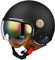 Motorradhelm mit Bluetooth Herren Damen ECE-zertifizierter Motorrad Jethelme Integrierter Bluetooth-Helm mit Anti-Fog-Doppelspiegel Rollerhelm Scooterhelm L,M