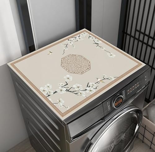 Cubierta De Polvo Superior Del Lavadora, Secadora Para La Parte Superior Con Tapetes，Cubierta De Lavadora，Cubierta Polvo Lavadora，Impermeable para el hogar, cocina, lavandería D,40x40cm