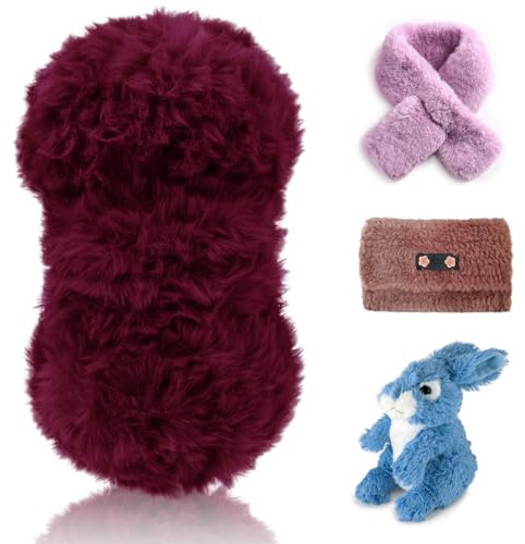 LEREATI Plüschwolle 100g Fransengarn Weiche Flauschige Wolle Dicke Plush Yarn Fluffy Yarn Fransenwolle zum Häkeln & Stricken Tasche, Hüte, Decken, Pelziges Objekt (Fuchsie)
