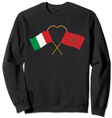 Patrimonio marocchino Italia Bandiera Marocco Bandiera Felpa
