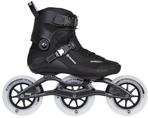 Powerslide Inline Skate Stream Classic 125, in schwarz für Racing, Marathon, Männer und Frauen