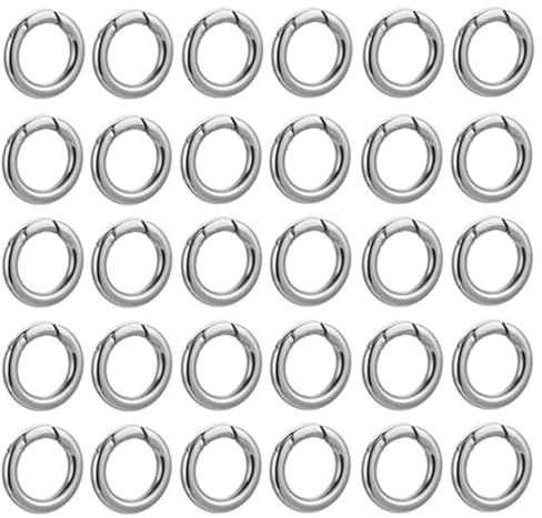 Ring Karabiner,40 Stück Runde Karabiner Rund Karabinerhaken Wanfoou 20 mm Schlüsselringe kleine karabinerhaken Für den Alltag am Rucksack oder am Schlüsselbund,DIY Handwerk Karabiner