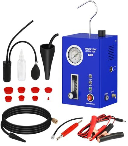 MOTOCOCHE EVAP Rauchmaschine Nebelmaschine KFZ, Eingebaute Luftpumpe, Rauchlecksucher mit Manometer für alle DC 12V Autos, Motorräder, Leicht-LKWs, Boote, ATV, Schneemobile ect.