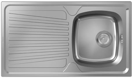 Fregadero de 1 cubeta con escurridor HANSGROHE S21 inox