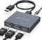 DGYBDFC Displayport Splitter 3 Monitors Dual DP with HDMI Adapter 4K60Hz Extended Display 1 in 3 Out Displayport MST Hub for Multiple Monitors Compatible for PC, Graphics Card, Lenovo, HP and More