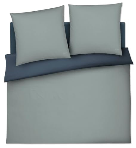 Joop! Mako-Satin-Bettwäsche Micro Pattern Farbe Salbei Größe 240x220+2x80x80