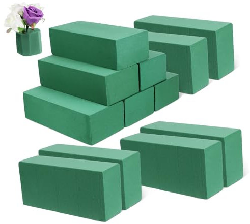 CORHAD 12pcs Flower Mud Blocks Foam for Flower Arrangements Wet Floral Blocks