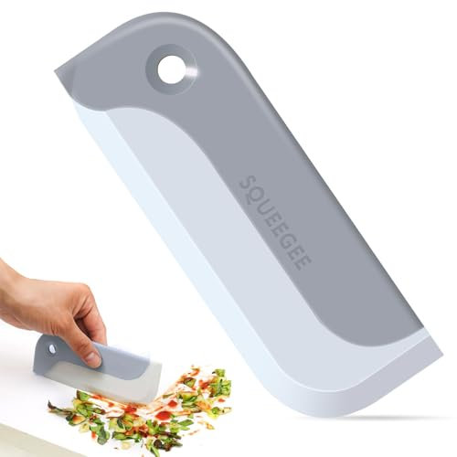 Chaoowr Small Squeegee, Flexible Rubber Car Window Squeegee, Mini Squeegee for Mirrors Windows Glass and Surfaces in the Kitchen Bathroom Car (Gray)