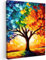 MuchoWow© Bilder 30x40 cm Wohnzimmer Deko Modern Wandbild Kunstdruck auf Leinwand Bild Schlafzimmer über Bett Room Decor Geschenke Baum - Kunst - Natur - Sonnenuntergang