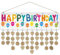 arricraft 1 Stück Holz Geburtstags Erinnerungskalender Für Die Familie Happy Birthday Bunter Ballon Geburtstagskalender Zum Aufhängen An Der Wand Mit 100 Etikett Geschenke Für Vater Und Mutter
