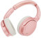 INFURTURE H1 Plus Doubly Fed Hybrid Active Noise Cancelling Headphones with EQ Mode，Wireless Over Ear Bluetooth Headphones with 4 Microphone, 70H Playtime,Lightweight for Home Travel Office(Pink)