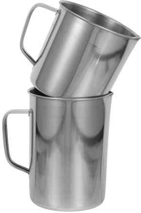 HOMOCONO 2pcs Experiment Scale Measuring Cup Stainless Steel Measuring Cup Tool for Kitchen Chemistry Lab Medical Cosmetic