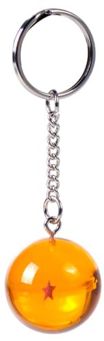 DEZP 1 Pièce 3D Dragon Ball Keychain Ball Key Chain, Porte Clé Pour Dbz Pour Sacs, Téléphones Portables, Clés, Portefeuilles, Cartables(1Étoile) (1 étoile)