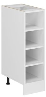 Vicco Küchenregal R-Line, offener Küchenschrank, Weiß, 25 cm ohne Arbeitsplatte