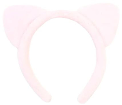Serre-tête oreilles de chat en peluche rose pastel