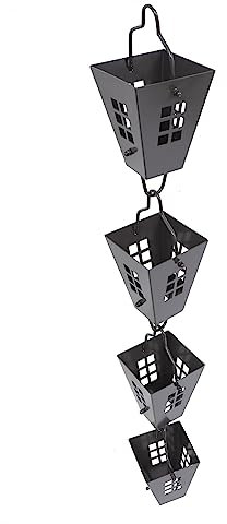 Hemobllo 1stück Regenkette Dekorative Regenkette Für Dachrinnen Und Fallrohre Einfache Installation Effektive Wasserableitung Gartenaccessoire