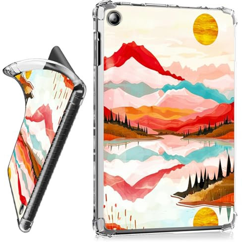RWUTYTIUL Funda transparente para tablet Amazon Kindle Fire 7 (12ª generación, versión 2022), carcasa protectora transparente a prueba de golpes, ligera, accesorios de TPU para mujeres y hombres