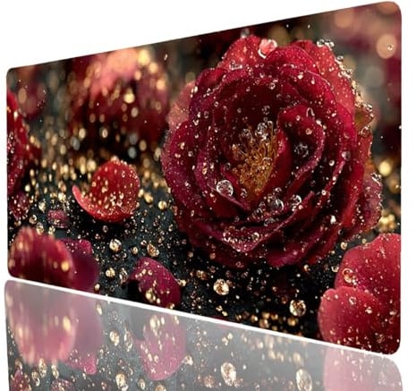 Fleur Tapis de Souris Pétale Imperméable Tapis de Souris XXL 700x300x3mm, Gaming Mouse Pad Améliorer la Précision et la Vitesse, Mouse Pad pour Bureau Gamer Clavier sans Fil Pc Portable Model-7872