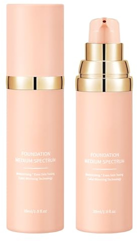 Foundation Color Changing, Anpassende Changing Foundation für Natürliches Finish, Feuchtigkeitsspendend, Leichte Deckkraft, Langhaltendes Farbwechselnde Foundation für Alle Hauttypen 30 ml
