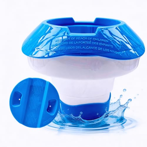 Dosificador Cloro Piscina Flotante, Flotador Cloro Piscina, Dispensador de Cloros Flotante, Dispensador Quimico Piscina, Accesorios para Piscinas, Jacuzzis, Parques AcuáTicos y Spas(8 Pulgadas)
