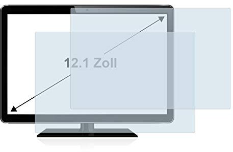 BROTECT 12.1 Schutzfolie für Industrie-Monitore mit 12,1 Zoll (30.7 cm) [261 x 164 mm, 16:10] (2 Stück) - Klare Displayschutz-Folie Made in Germany