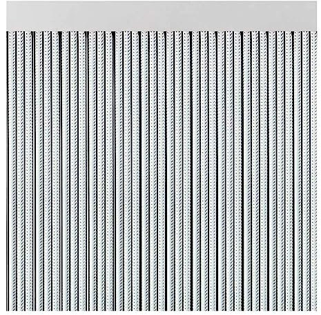 ACUDAM Cortina S-350 Puertas Marrón Exterior PVC Aluminio Cintas 90 x 210 cm
