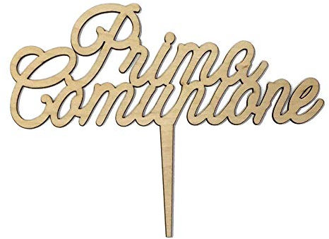 Subito disponibile Cake Topper Prima Comunione in Legno
