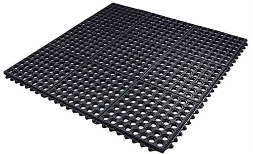 Pavimento Alveolar Encastrable | Medida 100 cm X 150 cm | 16 mm Espesor | Suelo de Goma quitabarros Amortiguador y Aislante para Industria, Bares, Piscinas, etc.