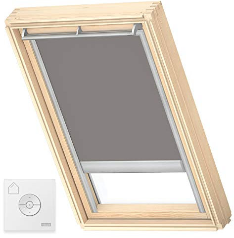 VELUX Original Solar-Verdunkelungsrollo für SK06, Grau, mit Grauer Führungsschiene