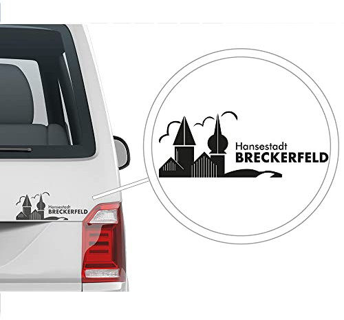 Auto-Dress Hansestädte, Heck-Auto-Aufkleber 20cm x 7cm (Hansestadt Breckerfeld, Farbwunsch)