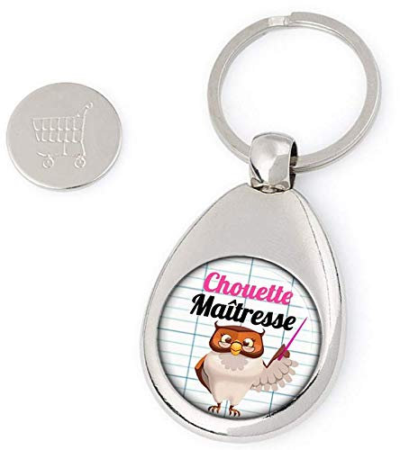 Porte clés jeton de caddie Maîtresse