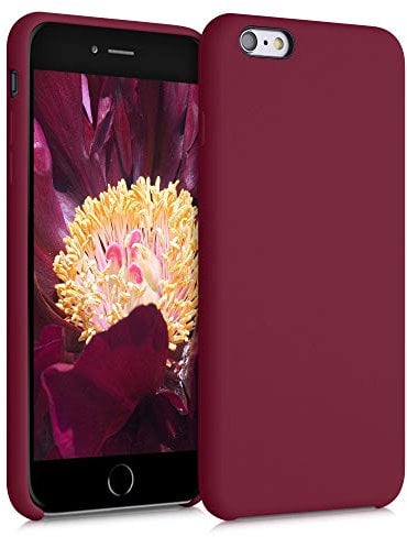 kwmobile Case Compatible with Apple iPhone 6 Plus / 6S Plus Case - TPU Silicone Phone Cover with Soft Finish - Rhubarb Red