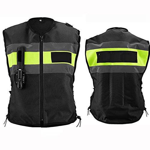 Airbag-Weste, Motorrad-Airbag-Weste, verstellbare Ellbogen, Taillenstraffung, für Herren und Damen, geeignet für Motorräder, Fahrräder, Reiten, Skifahren (Farbe: Schwarz, Größe: XL)