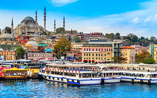 Haeran River Vollbohrer Sultan Ahmed Moschee Pier Istanbul Diy 5D Diamond Painting By Number Unique Kits Home Wall Decor