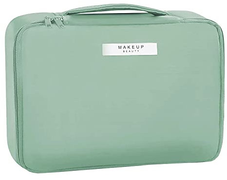 Beauty Case da Viaggio Donna Porta Trucchi Trousse Trucchi Donna Viaggio Accessori Utili (Verde)