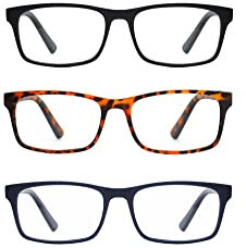 Klassische Lesebrille aus Kunststoff von MONTANA im cleveren 3er - Pack + 1,50 dpt