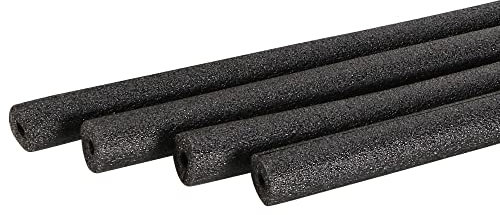 sourcing map Schaumstoffschlauch, Schwamm, Schutzhülle, Wärmeerhaltung, schwarze Hülse, Polyethylen-Rohr, 5 mm Innendurchmesser, für Rohrisolierung, 4 Stück