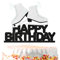 White Skate Happy Birthday Cake Topper - Girl Skater Figure Skating Happy Birthday Party Decoration - SugarGera