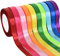 TONIFUL 10 Farben Regenbogen-Satinband, Set, 1,9 cm x 220 m, dünnes Satinband zum Basteln, Schleifen, Geschenkverpackungen, Hochzeitsdekoration und DIY, handgefertigt