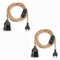 Douille de Lampe E27 Vintage avec Câble et Interrupteur,Suspendue Lustre Corde de Chanvre, DIY Suspension Luminaire Lampe Créative Lumière Pendante Industrielle, pour Maison, Chambre, Bar. (A-2PCS)
