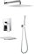 XJTNLB Miscelatore Doccia Incasso 3 Vie, Set Doccia con Soffione e Doccetta Cascata Rubinetto Vasca Cromo
