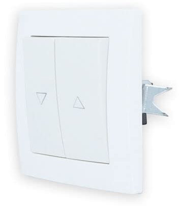 Rollladen Taster Schalter Empfänger elektrische Jalousien Fernbedienung und App WIFI + Funk WLAN Smart Steuerung Rolladensteuerung Nachrüstset (Rollladentaster mit Kunststoffrahmen)