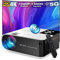 Native 4K Projector 1080P with WIFI and Bluetooth, 550 ANSI Portable Home Theater Projector 4k supported 200 Display Video Projector, 4D/4P Keystone & 50%-100% Zoom for iphone android PC Laptop