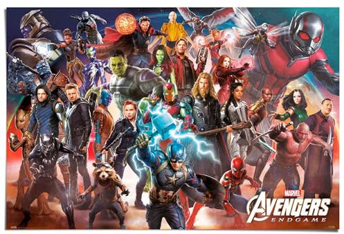REINDERS Poster, Marvel - Avengers Endgame, Kinderzimmer, Poster, Wanddeko, Room Decor, 150 gr. glänzend Bilderdruckpapier, Mehrfarbig, 61 x 91,5