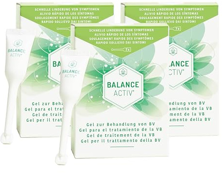 Balance Activ Vaginalgel bei Bakterieller Vaginose, pH-Wert, 3er Pack | Hilft bei BV-Symptomen wie Geruch und Ausfluss. Unterstützt pH-Wert und Scheidenflora. 3 x 7 Tagesdosen.
