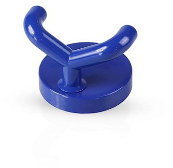 Gedotec Garderoben Haken zum schrauben - Kleiderhaken | KITA-2 | 1 Stück Wandhaken Blau - Höhe: 50 mm | Garderobenhaken aus Kunststoff inkl. Befestigungsmaterial | Haken zum Schrauben - Wandmontage