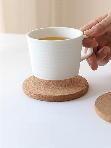 Cork Place Mats for Table Hot Pans, Heat Resistant Table Mats Cork Placemats Set of 6, Heat Mat for Kitchen, Place Mat and Coasters Set of 6, 4inch