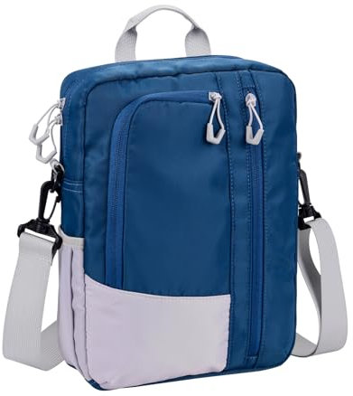 Petit sac à bandoulière rembourré pour iPad Mini (6/5/4/3/2)/Samsung Tab A7 Lite/A 8.0/Fire HD 8/téléphone, portefeuille et clés (vert bleuté-7,9)